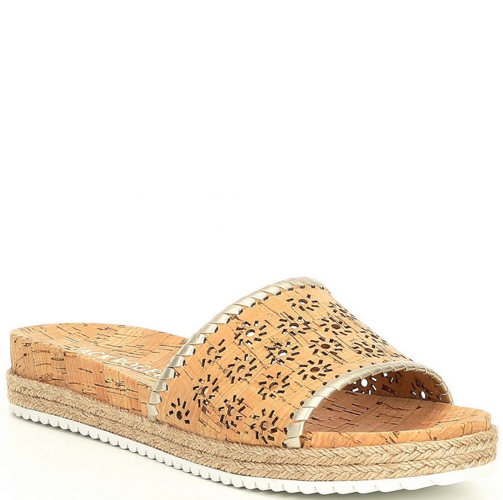 NWT Jack Rogers Perforated Cork Slides Size 6.5